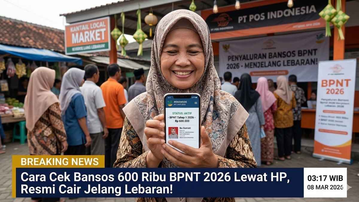 Cara Cek Bansos 600 Ribu BPNT 2026 Lewat HP, Resmi Cair Jelang Lebaran!