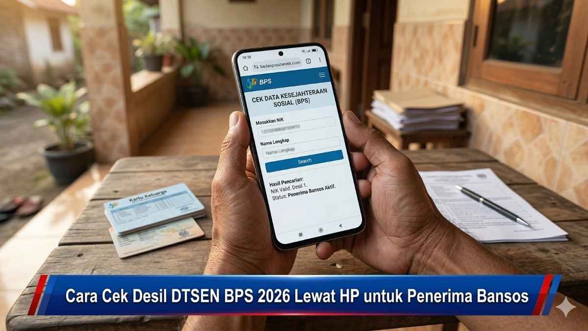 Cara Cek Desil DTSEN BPS 2026 Lewat HP untuk Penerima Bansos