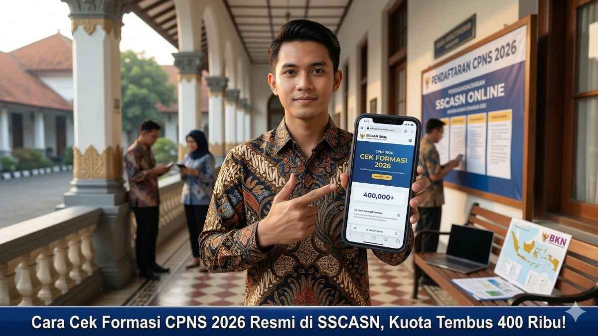 Cara Cek Formasi CPNS 2026 Resmi di SSCASN, Kuota Tembus 400 Ribu!